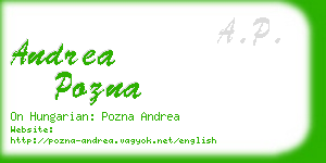 andrea pozna business card